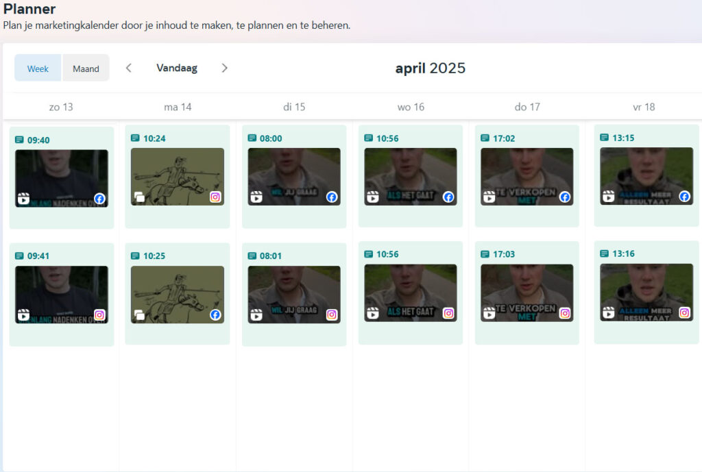 Visuele planning met veel marketingideeën – kwantiteit als strategie