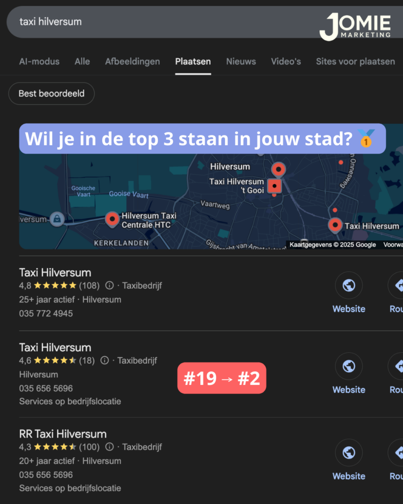 In de top 3 van Google staan door je Google Business Profiel